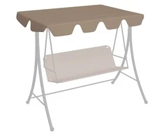 Pakaitinis skliautas sodo sūpynėms, taupe, 150/130x105/70cm