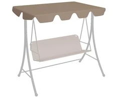 Pakaitinis skliautas sodo sūpynėms, taupe, 188/168x145/110cm