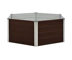 Pakeltas sodo lovelis, rudas, 129x129x46cm, galvan. plienas