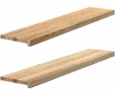 Palangės, 2 vnt, 120x30x2 cm, neapdorotas ąžuolo medienos