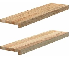 Palangės, 2 vnt, 80x20x2 cm, neapdorotas ąžuolo medienos