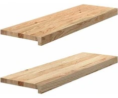 Palangės, 2 vnt, 80x25x2 cm, neapdorotas ąžuolo medienos