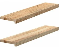 Palangės, 2 vnt, 90x20x2 cm, neapdorotas ąžuolo medienos