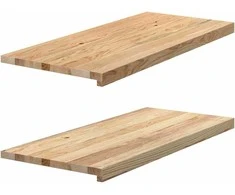 Palangės, 2 vnt, 90x40x2 cm, neapdorotas ąžuolo medienos