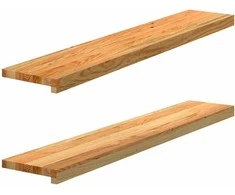 Palangės, 2 vnt, šviesiai rudos, 110x20x2 cm, ąžuolo medienos