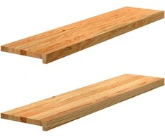 Palangės, 2 vnt, šviesiai rudos, 110x25x2 cm, ąžuolo medienos