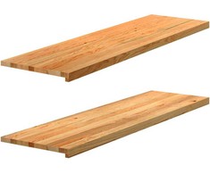 Palangės, 2 vnt, šviesiai rudos, 140x40x2 cm, ąžuolo medienos