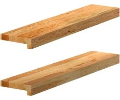 Palangės, 2 vnt, šviesiai rudos, 70x15x2 cm, ąžuolo medienos