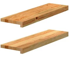 Palangės, 2 vnt, šviesiai rudos, 70x20x2 cm, ąžuolo medienos