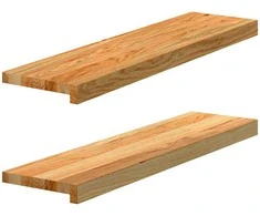 Palangės, 2 vnt, šviesiai rudos, 80x20x2 cm, ąžuolo medienos