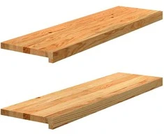 Palangės, 2 vnt, šviesiai rudos, 90x30x2 cm, ąžuolo medienos