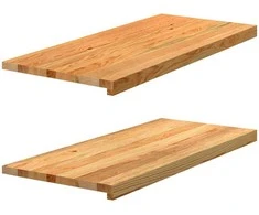Palangės, 2 vnt, šviesiai rudos, 90x40x2 cm, ąžuolo medienos