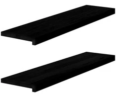 Palangės, 2 vnt, tamsiai rudos, 100x25x2 cm, ąžuolo medienos