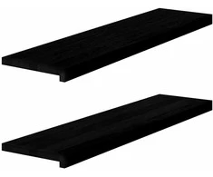 Palangės, 2 vnt, tamsiai rudos, 100x30x2 cm, ąžuolo medienos