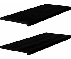Palangės, 2 vnt, tamsiai rudos, 100x40x2 cm, ąžuolo medienos