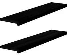 Palangės, 2 vnt, tamsiai rudos, 110x30x2 cm, ąžuolo medienos