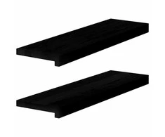 Palangės, 2 vnt, tamsiai rudos, 70x20x2 cm, ąžuolo medienos