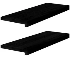 Palangės, 2 vnt, tamsiai rudos, 70x25x2 cm, ąžuolo medienos