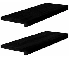 Palangės, 2 vnt, tamsiai rudos, 70x30x2 cm, ąžuolo medienos