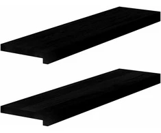 Palangės, 2 vnt, tamsiai rudos, 80x20x2 cm, ąžuolo medienos