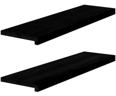 Palangės, 2 vnt, tamsiai rudos, 90x25x2 cm, ąžuolo medienos