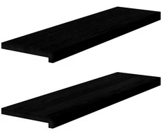 Palangės, 2 vnt, tamsiai rudos, 90x30x2 cm, ąžuolo medienos