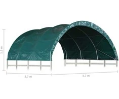 Palapinė gyvuliams, žalia, 3,7x3,7m, PVC (310028+310029)