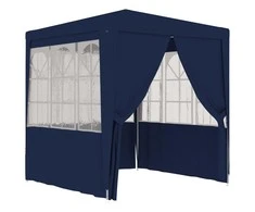 Palapinė su šoninėmis sienomis, mėlyna, 2,5x2,5m, 90g/m²