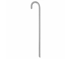 Palapinės kaiščiai, 12vnt., 41,5cm, skersmuo 12mm, plienas