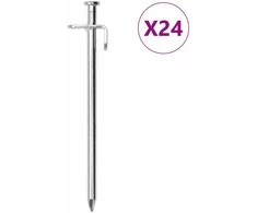 Palapinės kaiščiai, 24vnt., 19,5cm, skersmuo 8mm, plienas