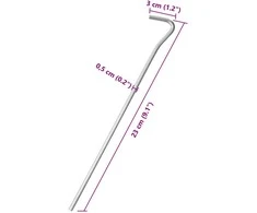 Palapinės kaiščiai, 25vnt., 23cm, skersmuo 5mm, plienas