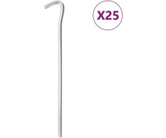 Palapinės kaiščiai, 25vnt., 23cm, skersmuo 7mm, plienas
