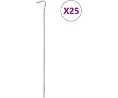 Palapinės kaiščiai, 25vnt., 30cm, skersmuo 7mm, plienas