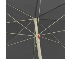 Paplūdimio skėtis nuo saulės, antracito spalvos, 300cm