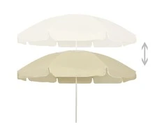 Paplūdimio skėtis, smėlio geltonos spalvos, 240cm