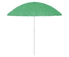 Paplūdimio skėtis, žalios spalvos, 300cm, havajietiško dizaino