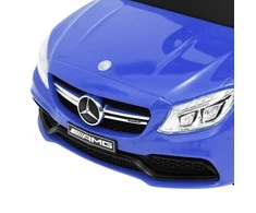 Paspiriamas vaikiškas automobilis Mercedes-Benz C63, mėlynas