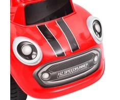 Paspiriamas vaikiškas automobilis, raudonos spalvos