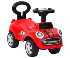 Paspiriamas vaikiškas automobilis, raudonos spalvos