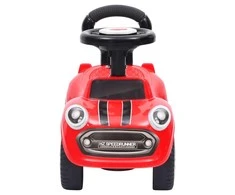 Paspiriamas vaikiškas automobilis, raudonos spalvos