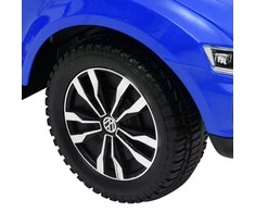 Paspiriamas vaikiškas automobilis Volkswagen T-Roc, mėlynas