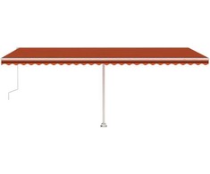 Pastatoma automatinė markizė, oranžinė/ruda, 600x300cm