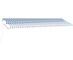 Pastatoma ištraukiama markizė, mėlyna/balta, 600x300cm