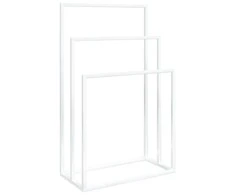Pastatoma rankšluosčių kabykla, balta, 48x24x79cm, geležis