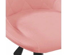 Pasukama valgomojo kėdė, rožinės spalvos, aksomas