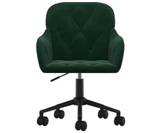 Pasukamos valgomojo kėdės, 2vnt., tamsiai žalios, aksomas