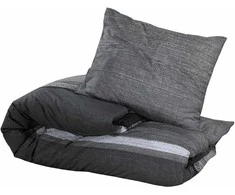 Patalynės komplektas, tamsiai pilkas, 140x200cm, medvilnė