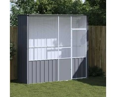 Paukščių narvas, antracito, 215x78x200cm, galvanizuotas plienas