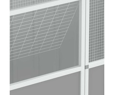 Paukščių narvas, pilkas, 115x78x200cm, galvanizuotas plienas