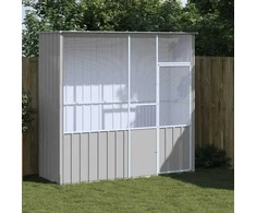 Paukščių narvas, pilkas, 215x78x200cm, galvanizuotas plienas